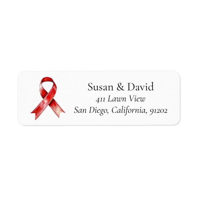 Red Ribbon Awareness Support & Cause (Front)