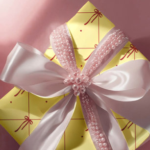 Red Ribbon Bows - Classic Valentine Wrapping Paper