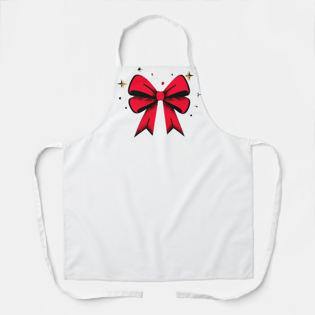 Red Ribbon cooking / medical wear Apron  (Front)