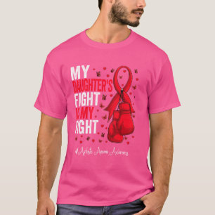 Red Ribbon Daughter Aplastic Anaemia Awareness T-Shirt