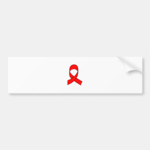Red Ribbon Drawing Bumper Sticker