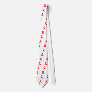 Red Ribbon Drawing Tie