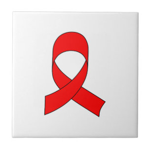 Red Ribbon Drawing Tile