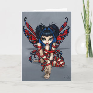 "Red Ribbon Fairy" Greeting Card