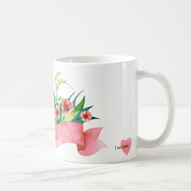 Red Ribbon Floral Mug (Right)