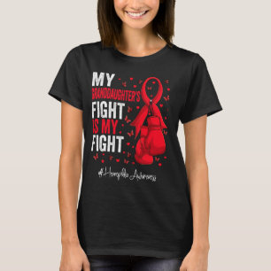 Red Ribbon Granddaughter Hemophilia Awareness T-Shirt