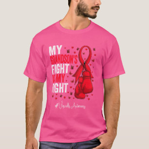Red Ribbon Grandson Vasculitis Awareness T-Shirt