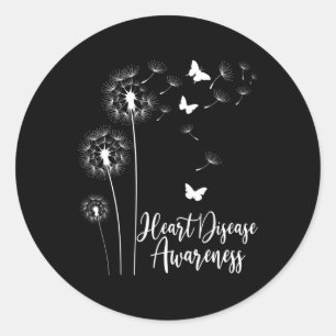 Red Ribbon Heart Disease Awareness Month American  Classic Round Sticker