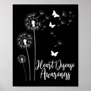 Red Ribbon Heart Disease Awareness Month American Poster