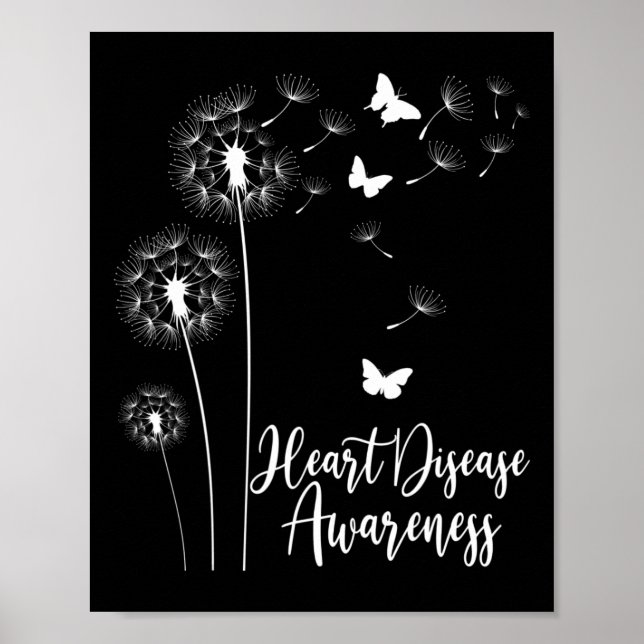 Red Ribbon Heart Disease Awareness Month American  Poster (Front)