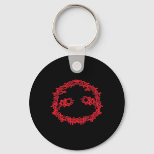 Red Ribbon HIV Aids Brain Aneurysm Sloth Cool Awar Key Ring