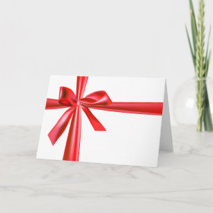 Red Ribbon Holiday Card