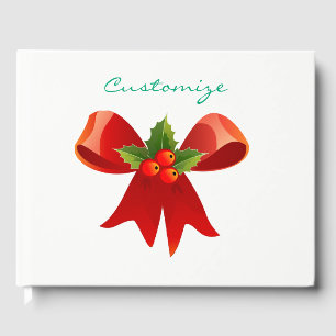 Red Ribbon Holly Thunder_Cove Guest Book