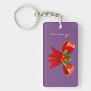 Red Ribbon Holly  Thunder_Cove Key Ring