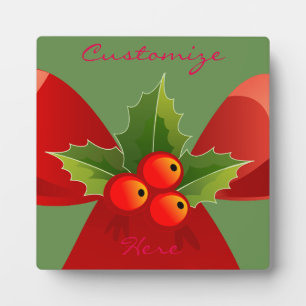 Red Ribbon Holly Thunder_Cove Plaque