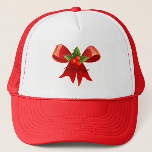Red Ribbon Holly Thunder_Cove Trucker Hat