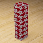 Red Ribbon Infinity Heart Wine Gift Box<br><div class="desc">Turn a bottle of wine into a gift with a beautiful wine box. Whether you need to gift a bottle for a special occasion,  or are even just bringing a bottle to a friend’s house for dinner,  a wine box makes it look instantly nicer.</div>