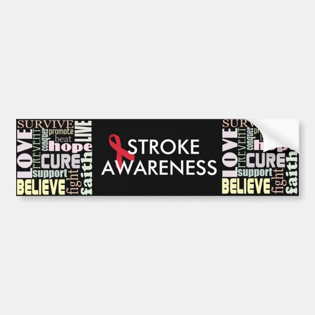 Red Ribbon Inspiration Bumper Sticker (Front)