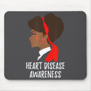 Red Ribbon Month _ National Heart Disease Awarenes Mouse Mat