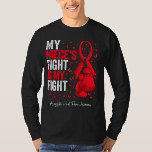 Red Ribbon Niece Congestive Heart Failure Awarenes T-Shirt