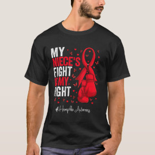 Red Ribbon Niece Haemophilia Awareness T-Shirt