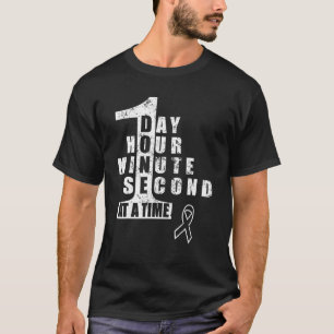 Red Ribbon One Day At A Time Vintage Awareness T-Shirt