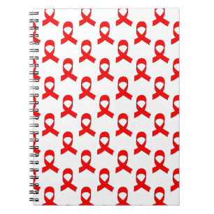 Red Ribbon Pattern Notebook