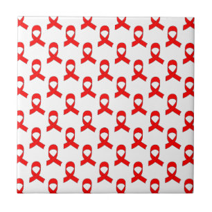 Red Ribbon Pattern Tile
