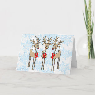 Red Ribbon Reindeer - AIDS & HIV Holiday Card