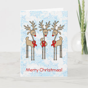 Red Ribbon Reindeer (Heart Disease & Stroke) Holiday Card
