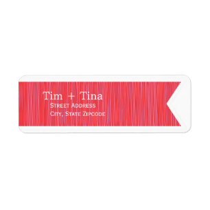 Red Ribbon Return Address Label