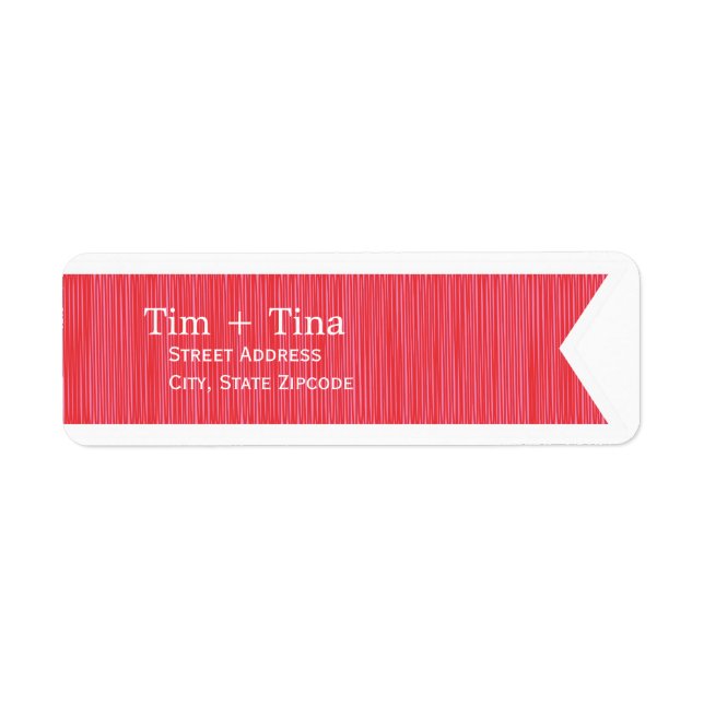 Red Ribbon Return Address Label (Front)
