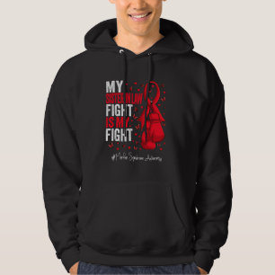 Red Ribbon Sister in law Marfan Syndrome Awareness Hoodie