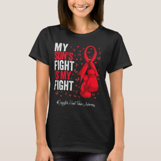 Red Ribbon Son Congestive Heart Failure Awareness T-Shirt
