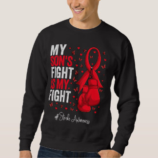 Red Ribbon Son Stroke Awareness Sweatshirt