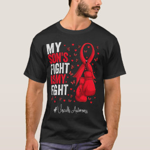 Red Ribbon Son Vasculitis Awareness T-Shirt