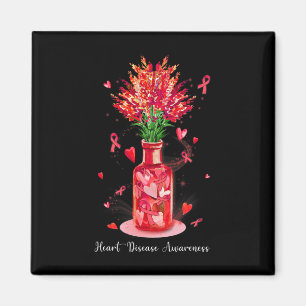 Red Ribbon Support Heart Disease Awareness Magnet
