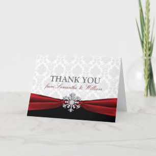 Red Ribbon Thank You Card