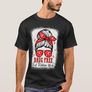 Red Ribbon Week Awareness Coquette Drug Anti-drug  T-Shirt