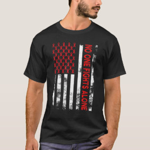 Red Ribbon Week Awareness No Body Fights Alone Ame T-Shirt