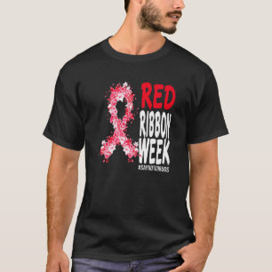 Red Ribbon Week Awareness Say No To Drugs Floral R T-Shirt