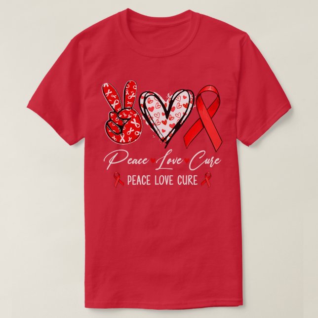Red Ribbon Week Awareness Wear Red  Cure Support T-Shirt (Design Front)