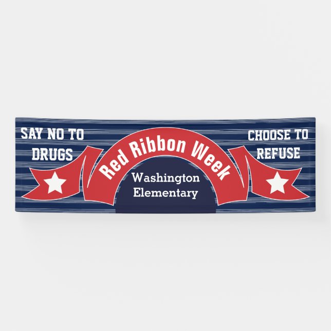 Red Ribbon Week - Drug Free Banner (Horizontal)