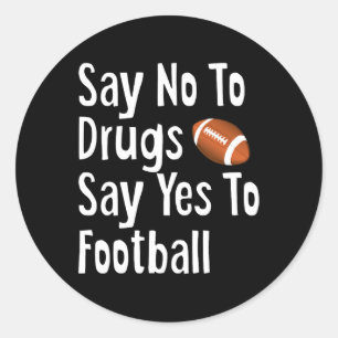 Red Ribbon Week Kids Youth Say No Say Yes to Footb Classic Round Sticker