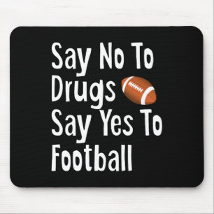 Red Ribbon Week Kids Youth Say No Say Yes to Footb Mouse Mat