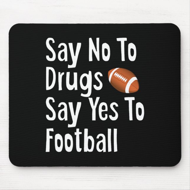 Red Ribbon Week Kids Youth Say No Say Yes to Footb Mouse Mat (Front)