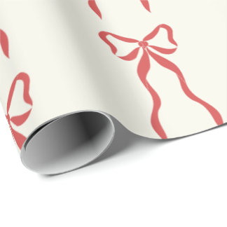 Red Ribbon Wrapping Paper