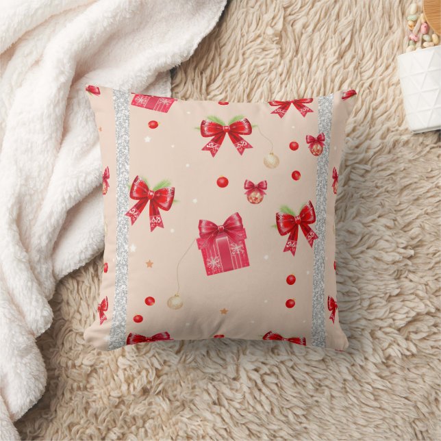 Red Ribbons Cushion (Blanket)