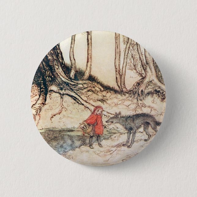 Red Riding Hood 6 Cm Round Badge (Front)