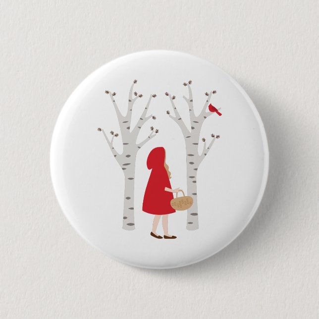 Red Riding Hood 6 Cm Round Badge (Front)